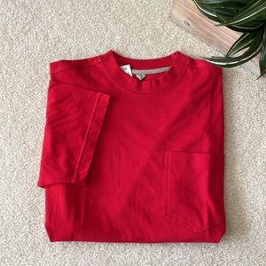 Keeler Bay Red Crew Neck Pocket T-shirt